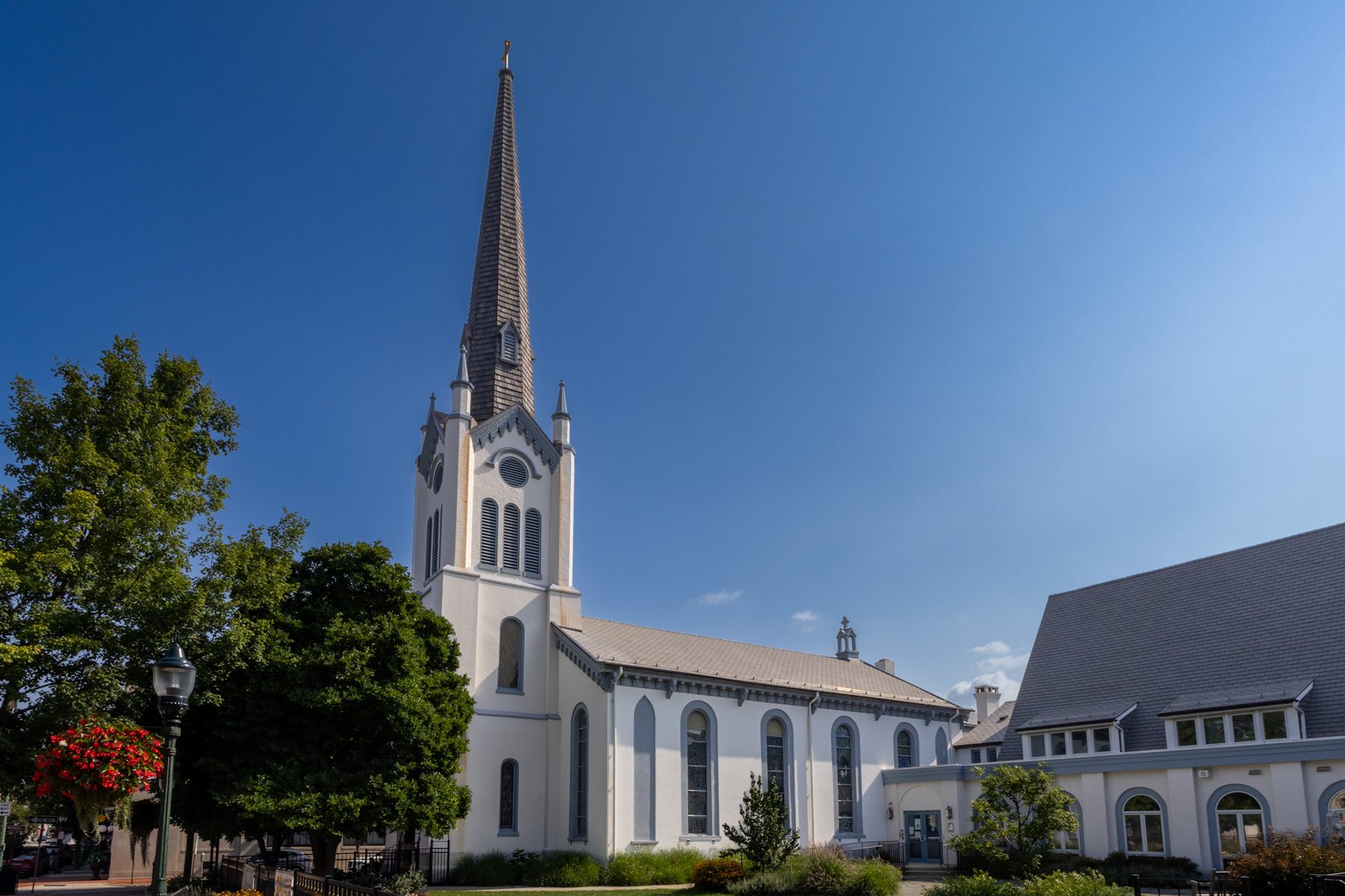 Church spire on the square in Carlisle, Pennsylvania